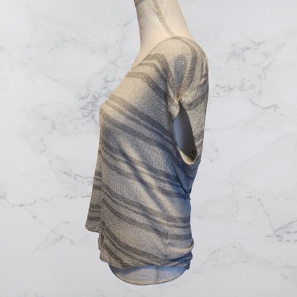 INC Glow Shady Gray International Concepts Metallic Top NWT Medium - Picture 4 of 6